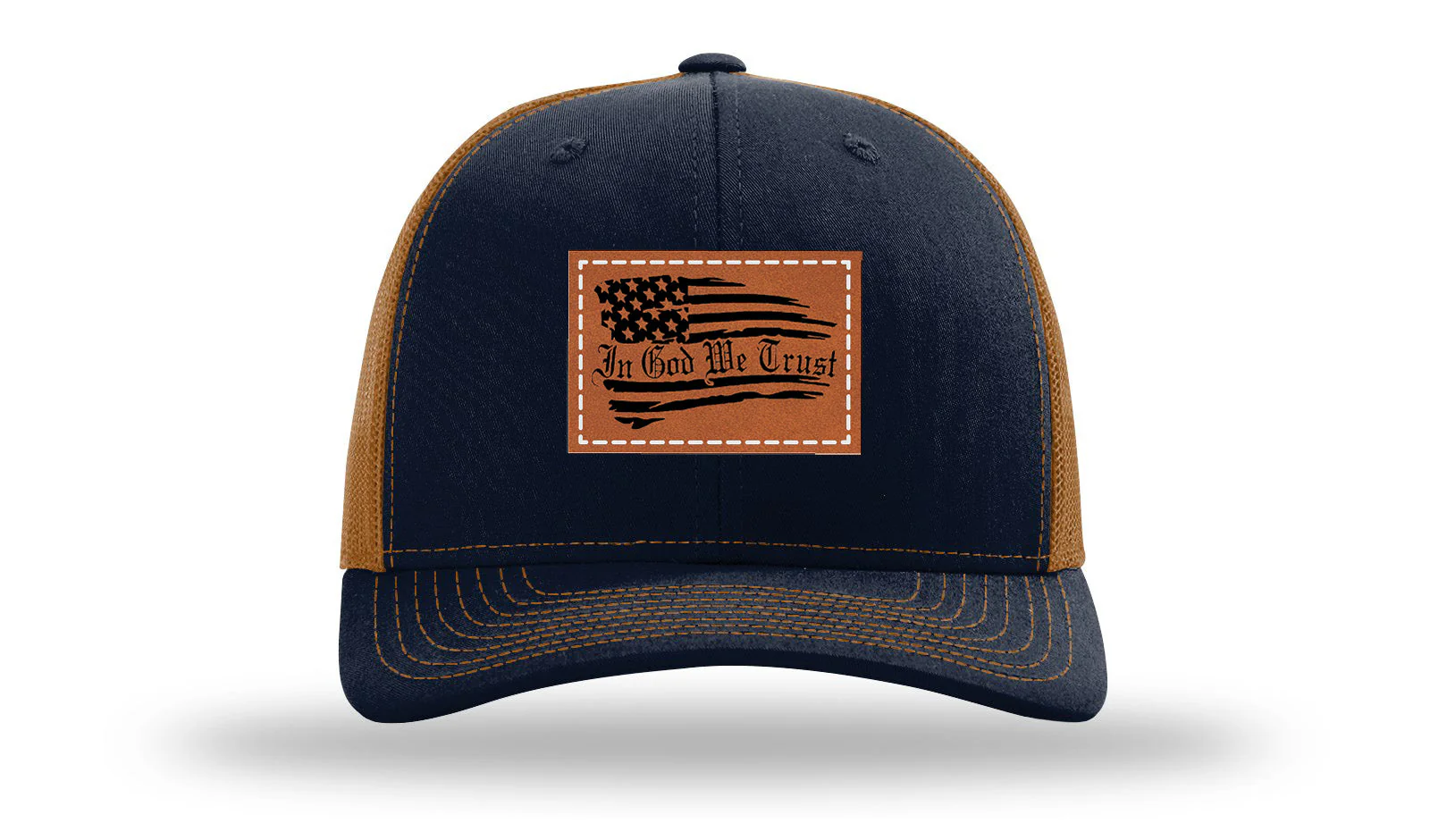 In God We Trust Leather Patch Richardson 112 Hat - Image 26