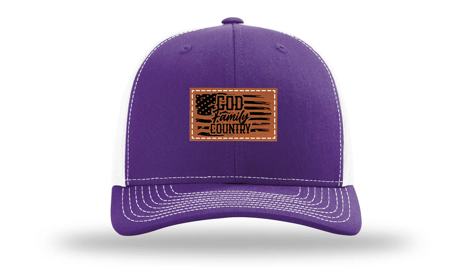 God Family Country Leather Patch Richardson 112 Hat - Image 30