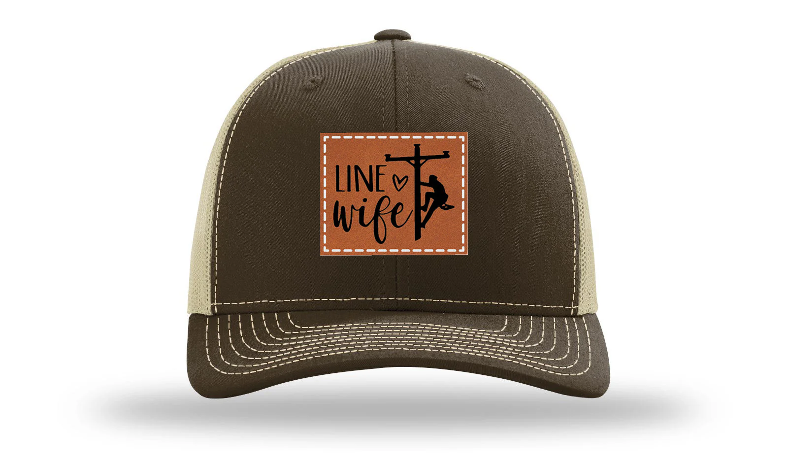 Line Wife Leather Patch Richardson 112 Hat - Image 8