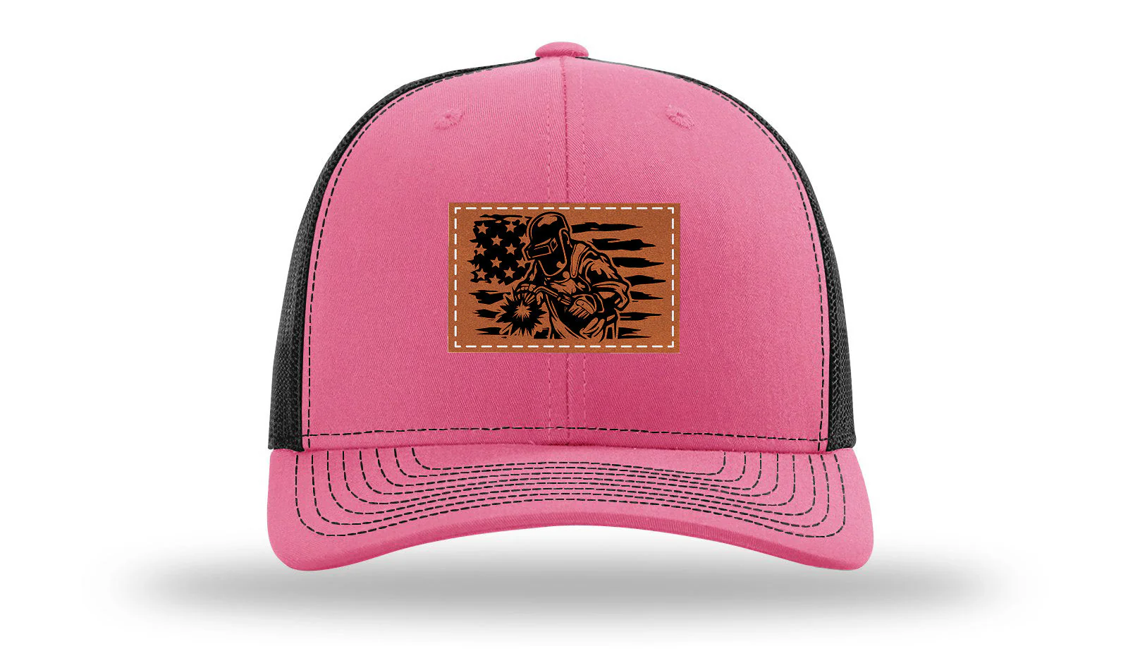Welder Flag Leather Patch Richardson 112 Hat - Image 22