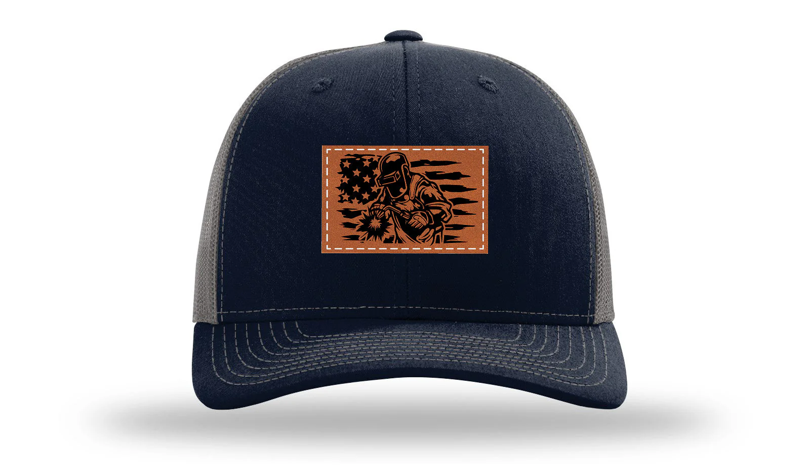 Welder Flag Leather Patch Richardson 112 Hat - Image 27