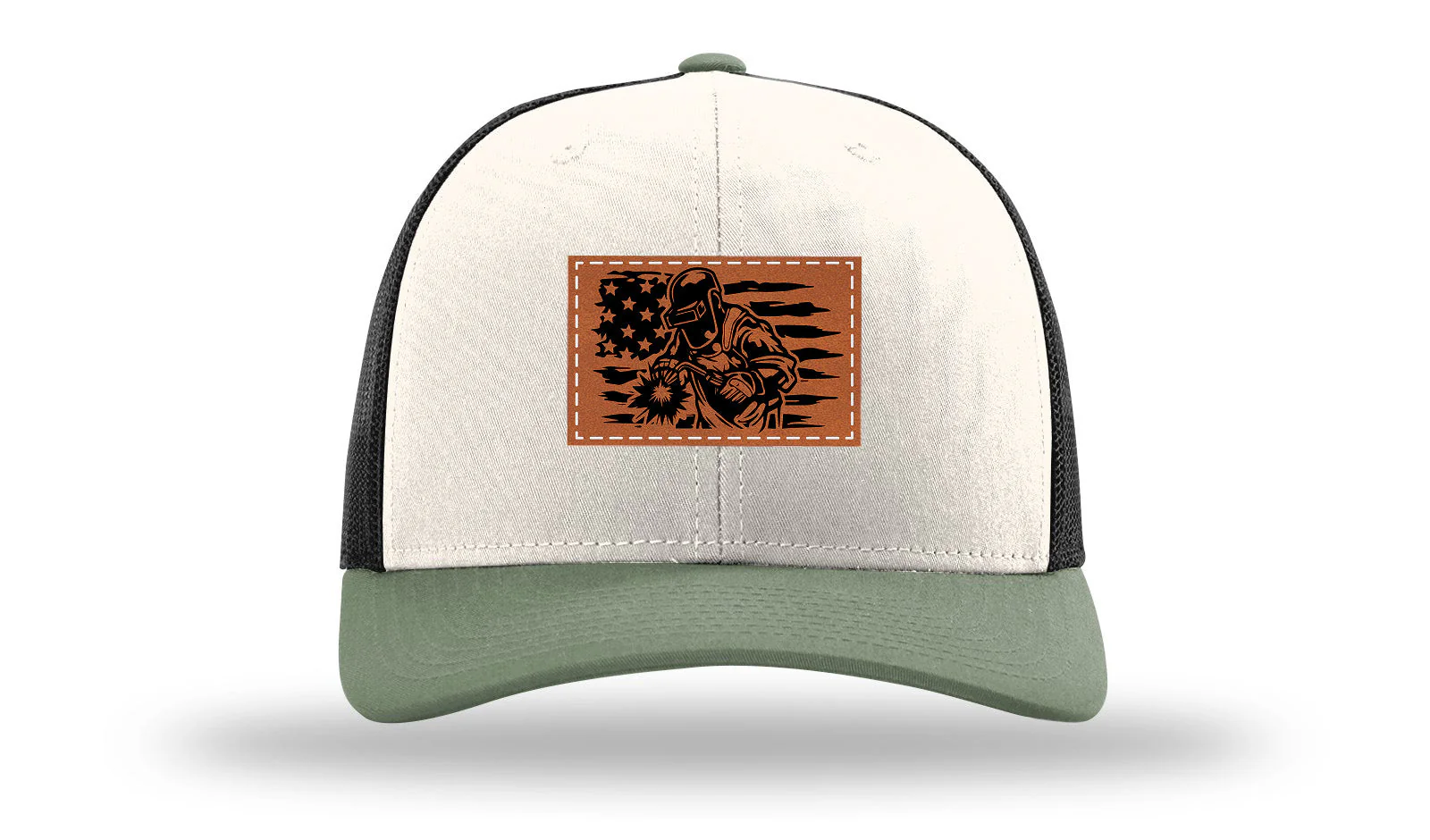 Welder Flag Leather Patch Richardson 112 Hat - Image 35