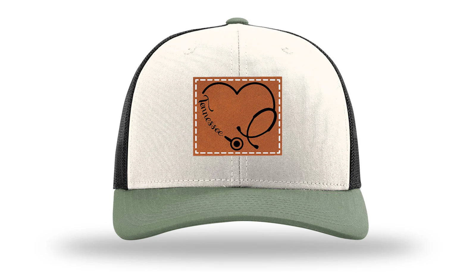 Tennessee Nurse Stethoscope Leather Patch Richardson 112 Hat - Image 35