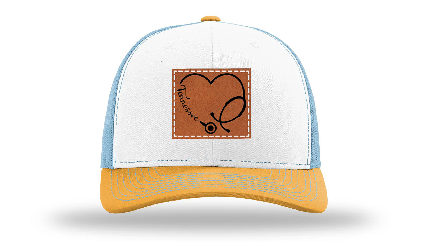 Tennessee Nurse Stethoscope Leather Patch Richardson 112 Hat - Image 43
