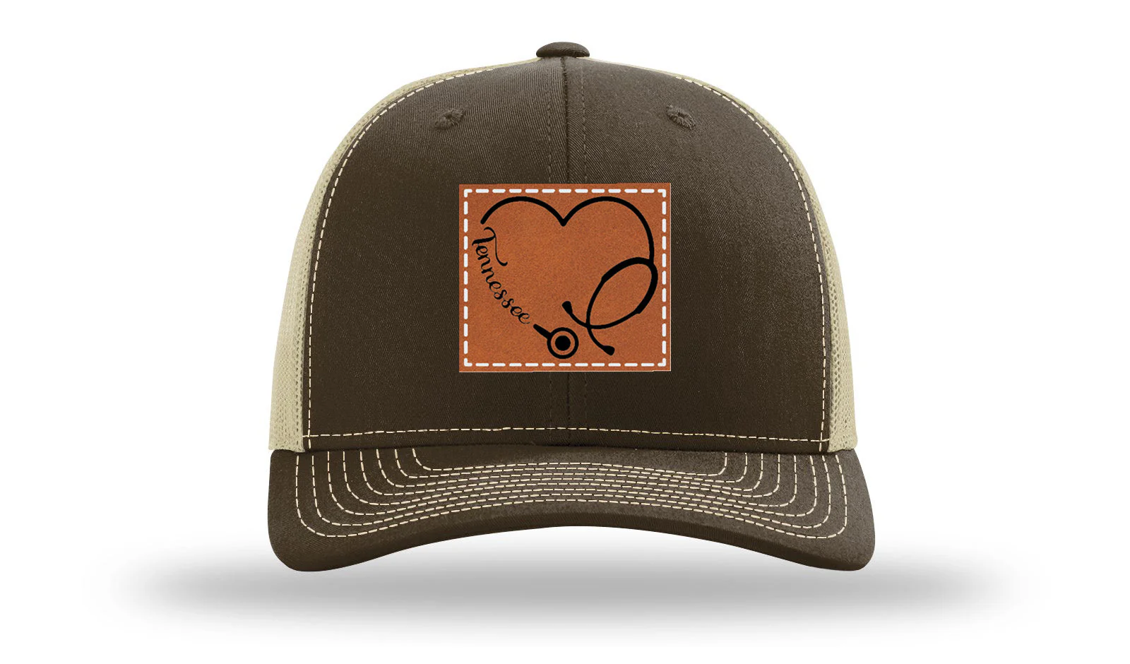 Tennessee Nurse Stethoscope Leather Patch Richardson 112 Hat - Image 8