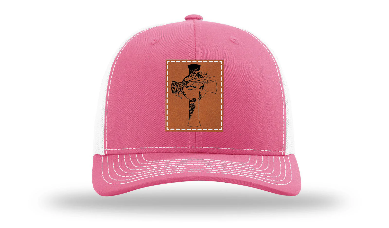 Jesus Cross Leather Patch Richardson 112 Hat - Image 23