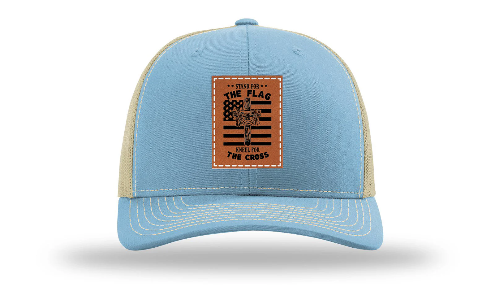 Kneel For The Cross Leather Patch Richardson 112 Hat - Image 18