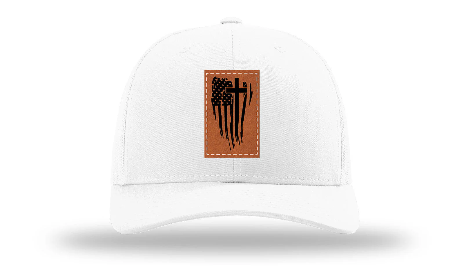 Kneel For The Cross Leather Patch Richardson 112 Hat - Image 47