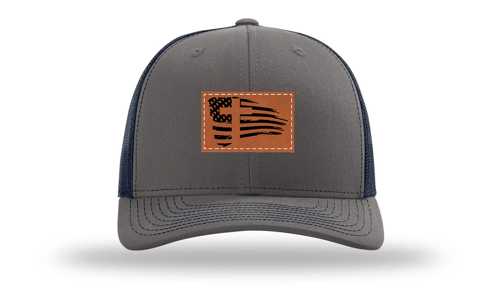 Cross Flag 2 Leather Patch Richardson 112 Hat - Image 13
