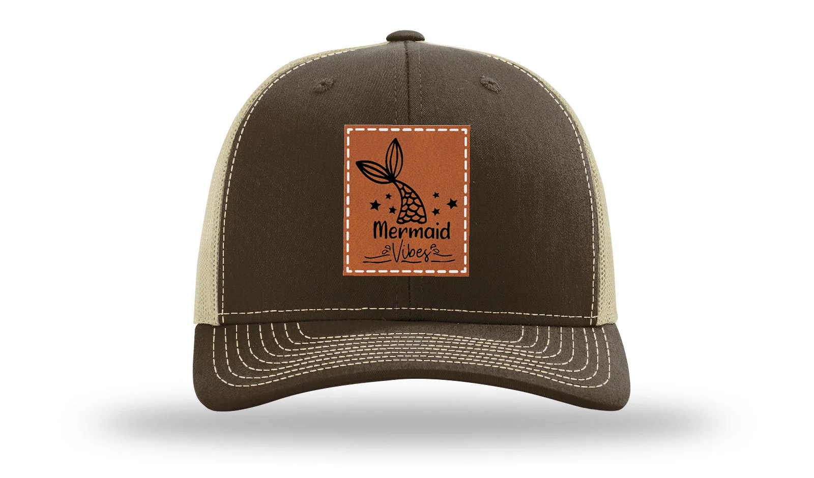 Be A Mermaid Leather Patch Richardson 112 Hat - Image 8