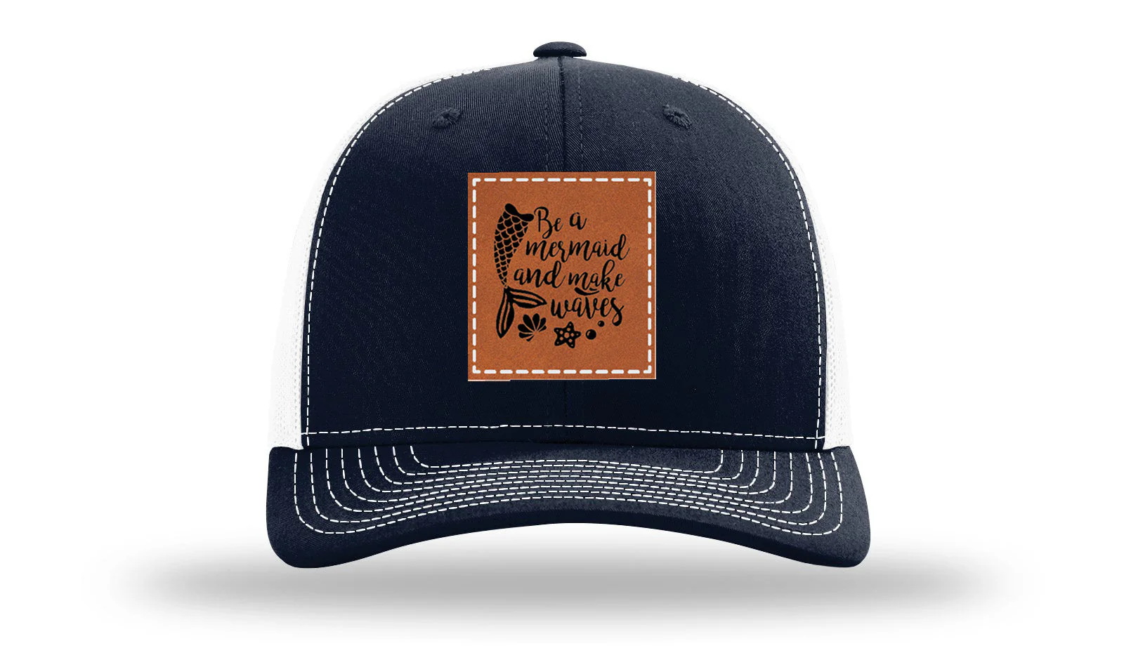 Mermaid Vibes Leather Patch Richardson 112 Hat - Image 29