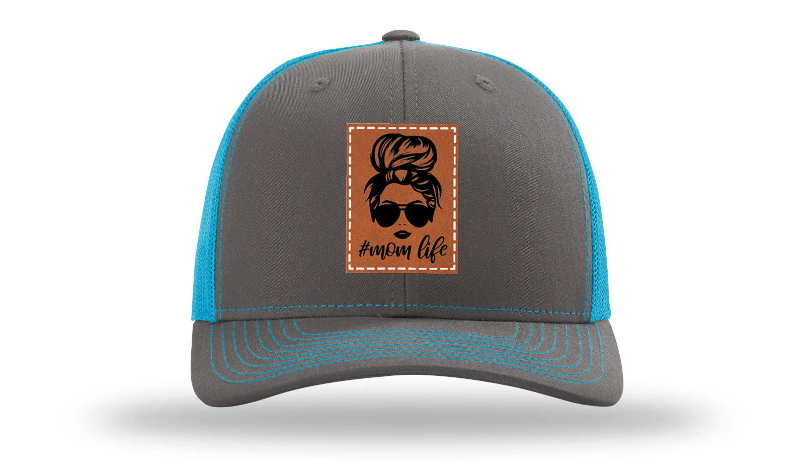 #Mom Life Leather Patch Richardson 112 Hat - Image 14