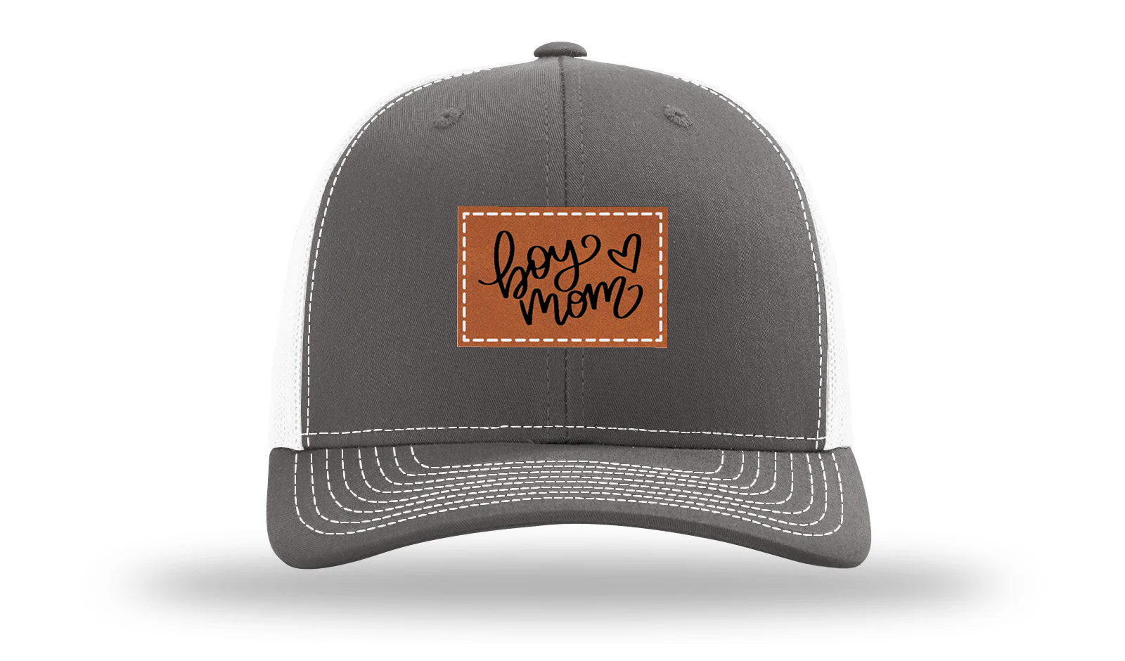Boy Mom Heart Leather Patch Richardson 112 Hat - Image 16