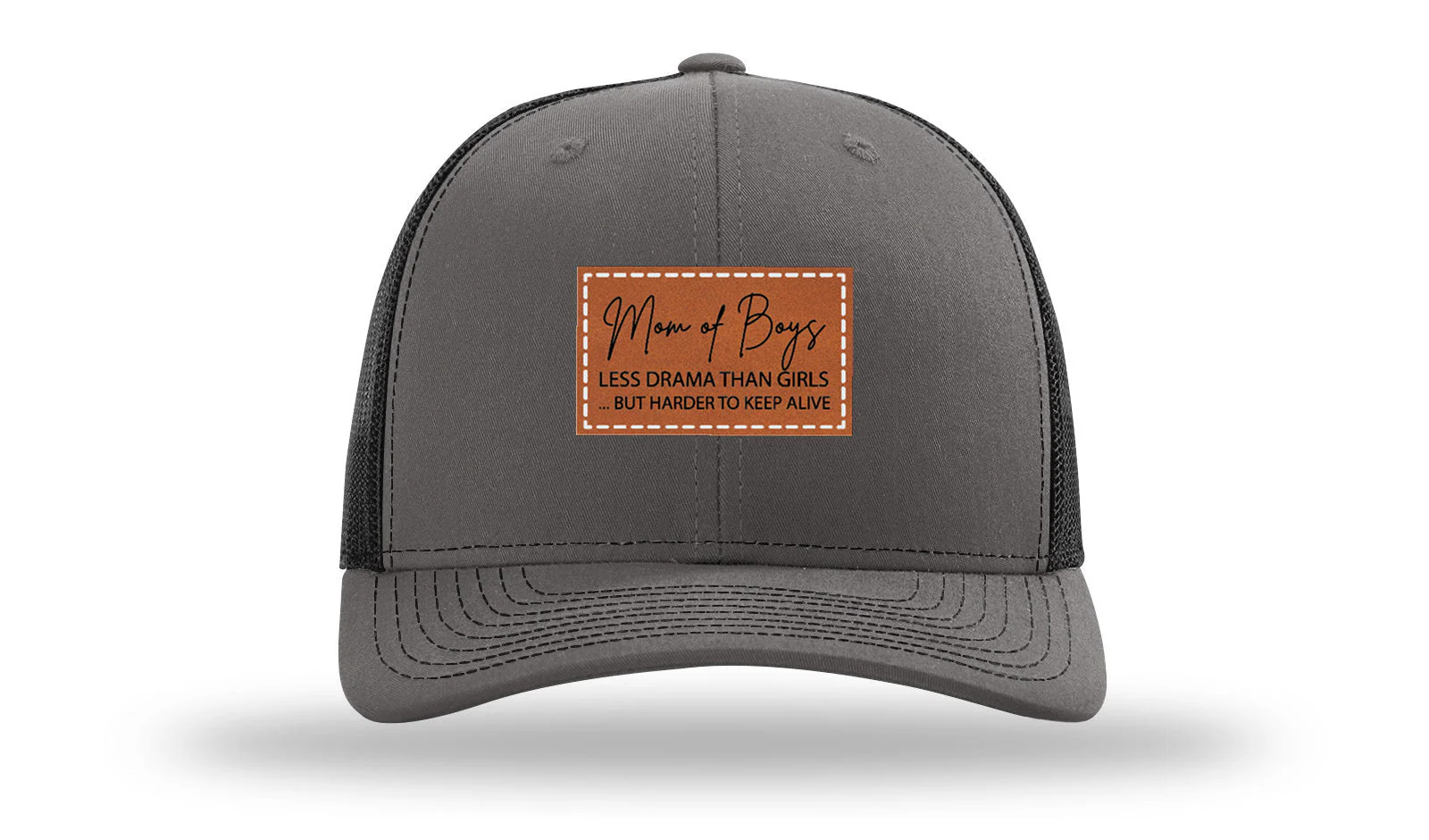 Mom Of Boys Leather Patch Richardson 112 Hat - Image 11
