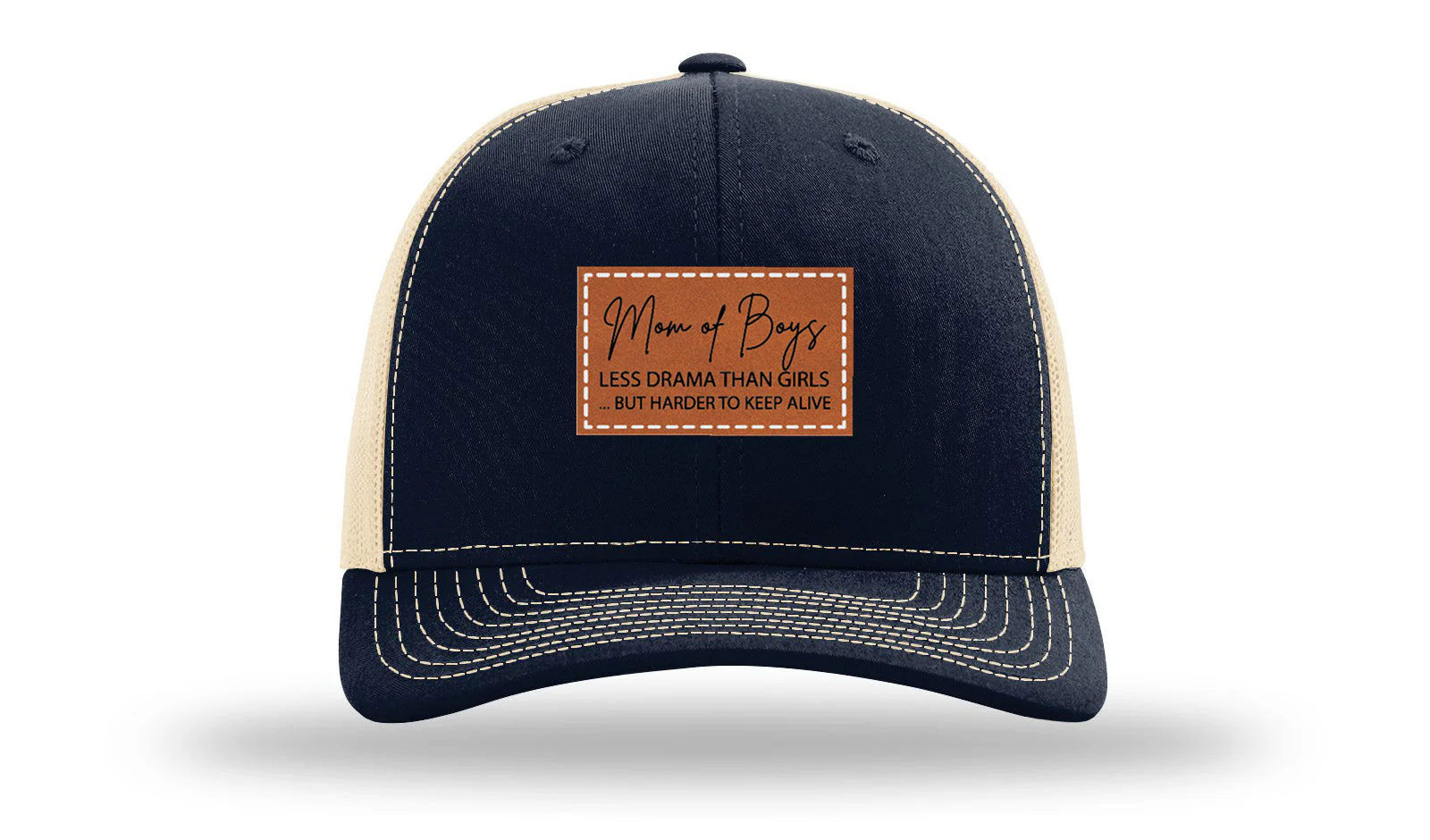 Mom Of Boys Leather Patch Richardson 112 Hat - Image 28