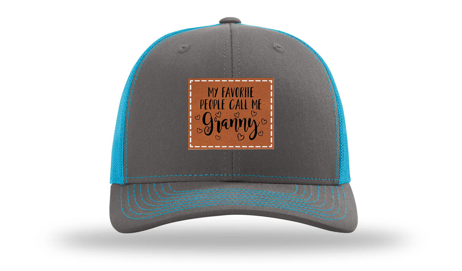 Favorite People Call Me Granny Leather Patch Richardson 112 Hat - Image 14