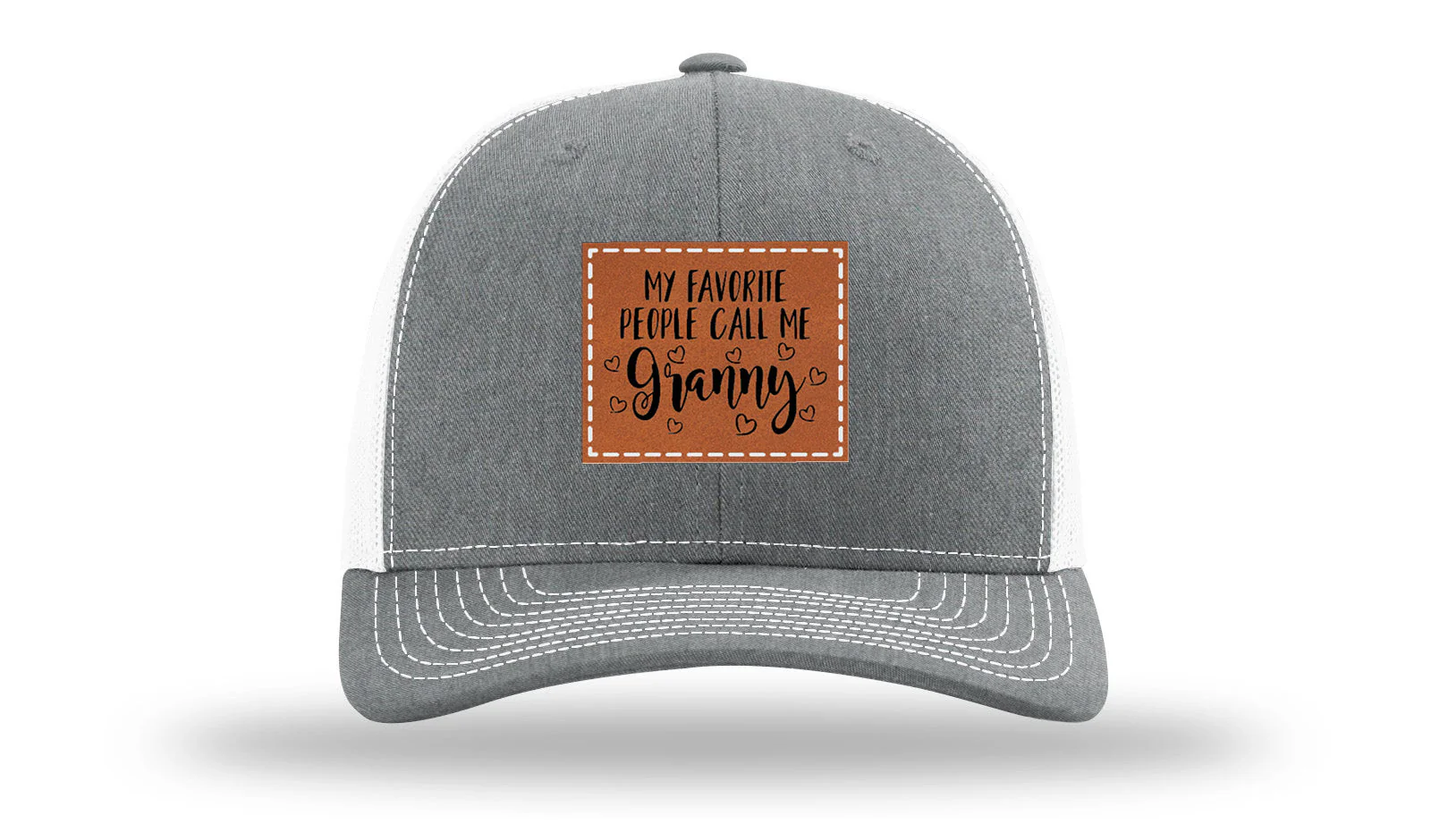 Favorite People Call Me Granny Leather Patch Richardson 112 Hat - Image 21