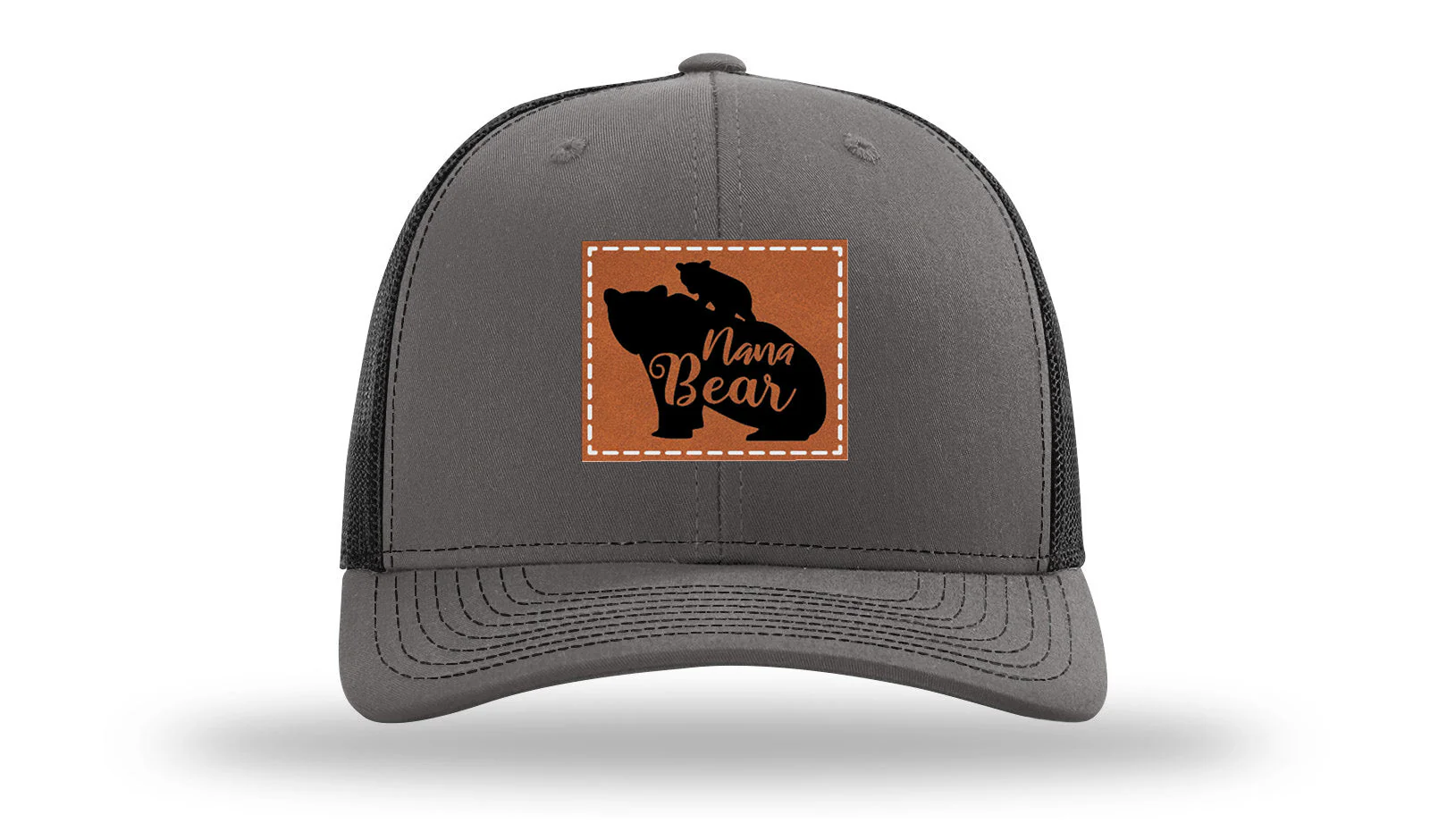 Mama Bear Leather Patch Richardson 112 Hat - Image 11