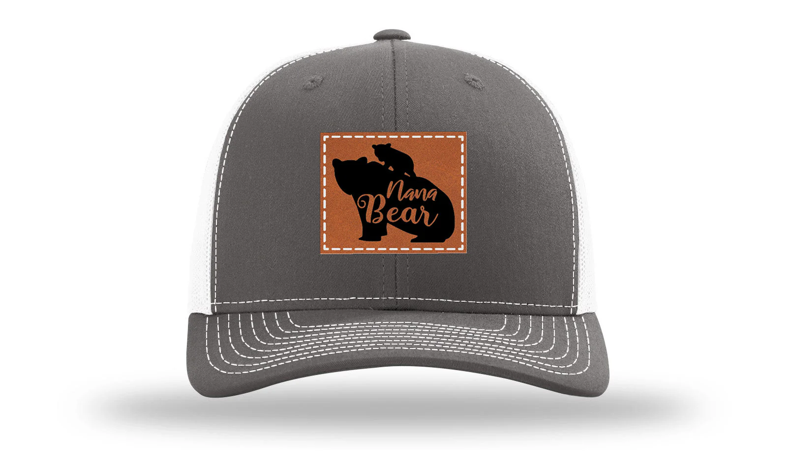 Mama Bear Leather Patch Richardson 112 Hat - Image 16