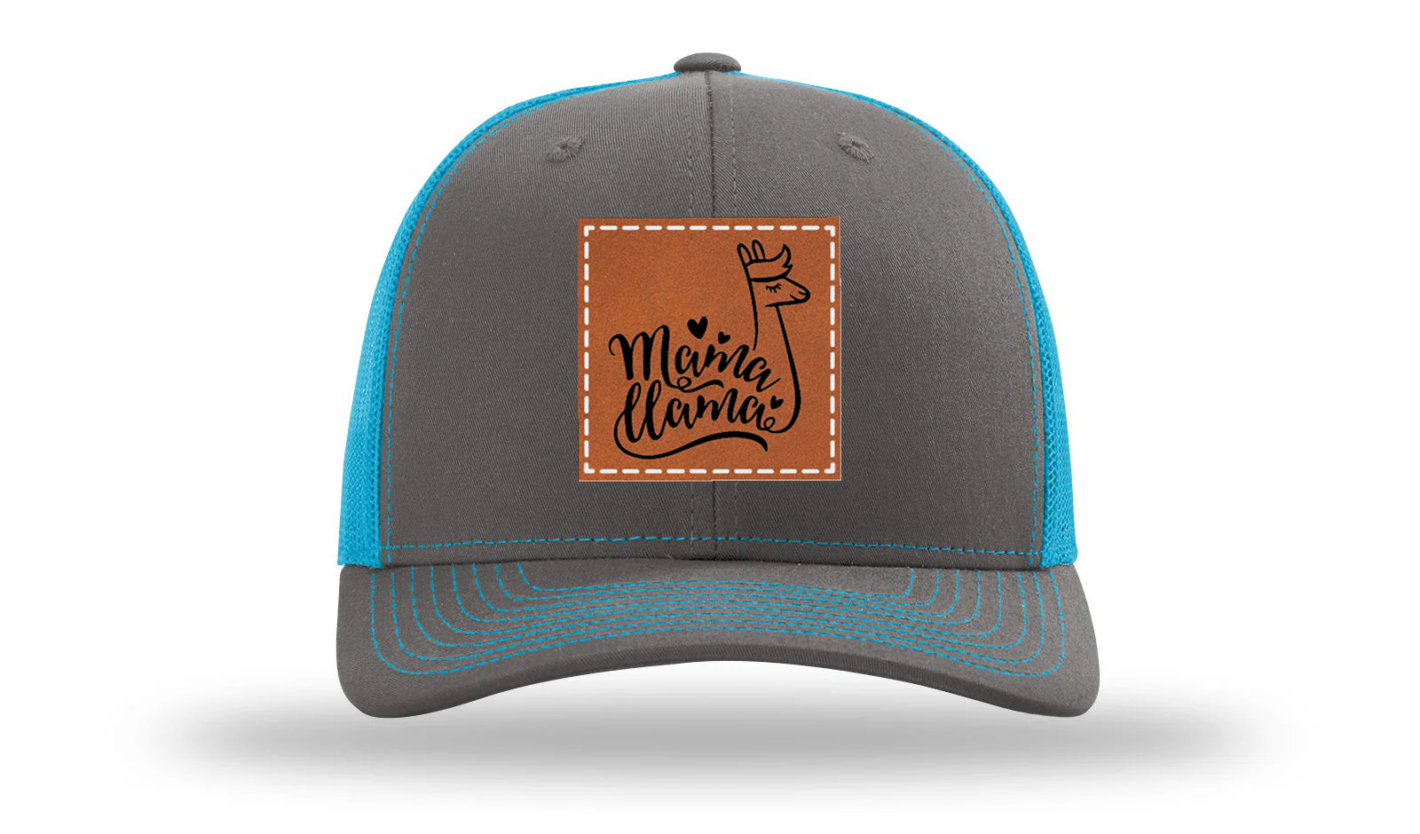 Mama Llama Leather Patch Richardson 112 Hat - Image 14