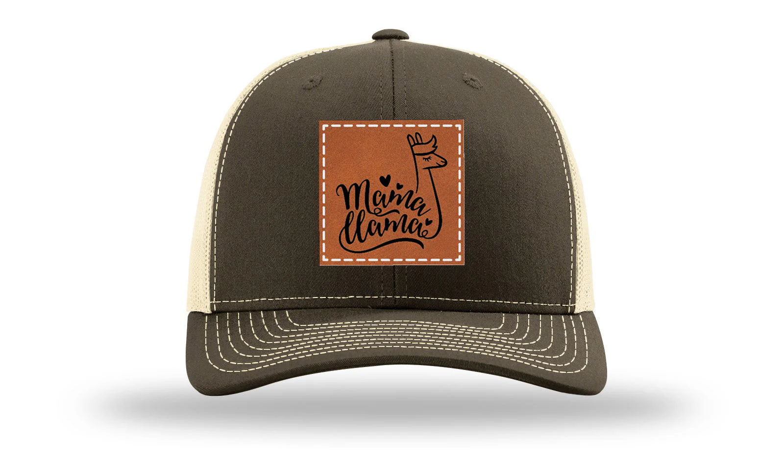 Mama Llama Leather Patch Richardson 112 Hat - Image 17