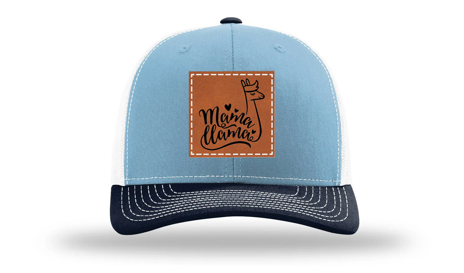 Mama Llama Leather Patch Richardson 112 Hat - Image 34