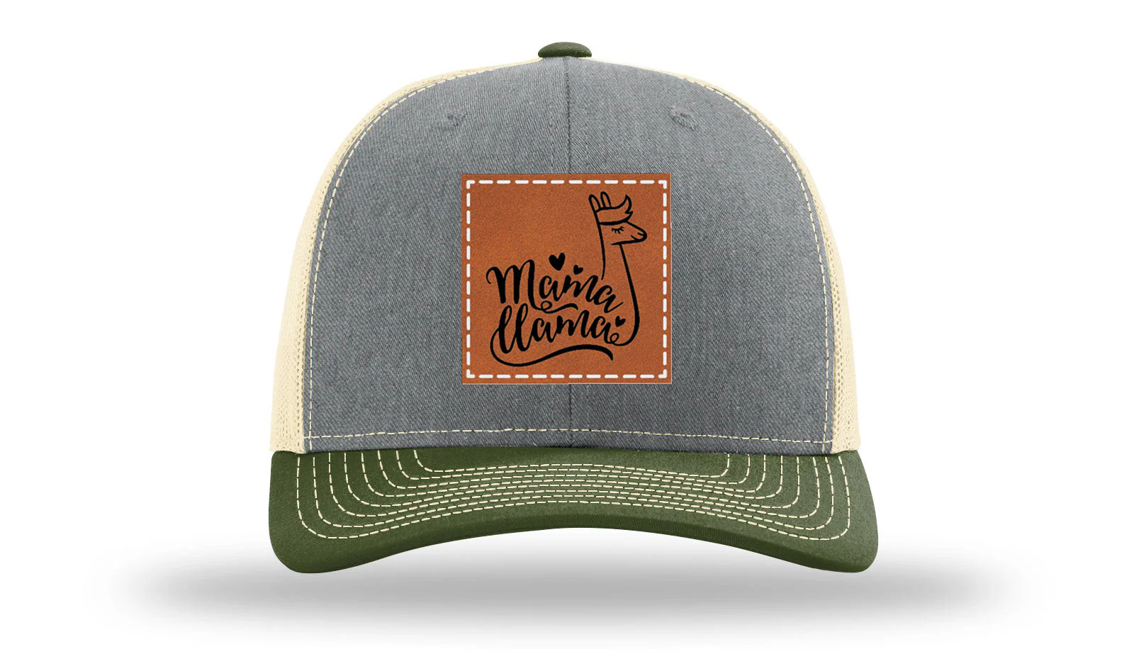 Mama Llama Leather Patch Richardson 112 Hat - Image 38