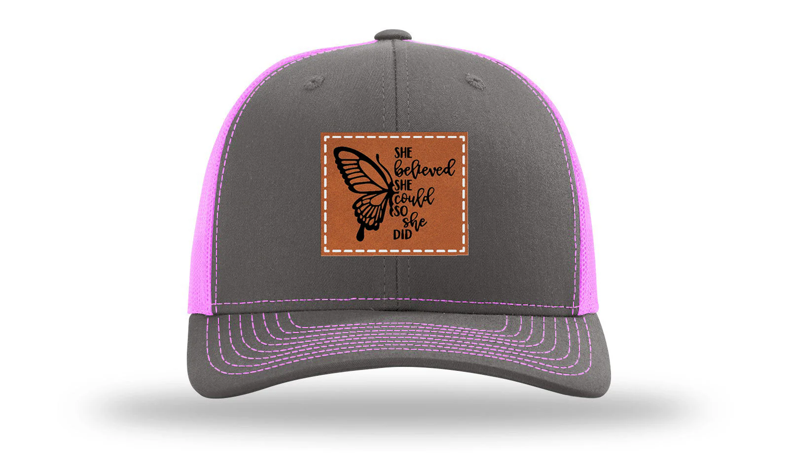She Believed Leather Patch Richardson 112 Hat - Image 15