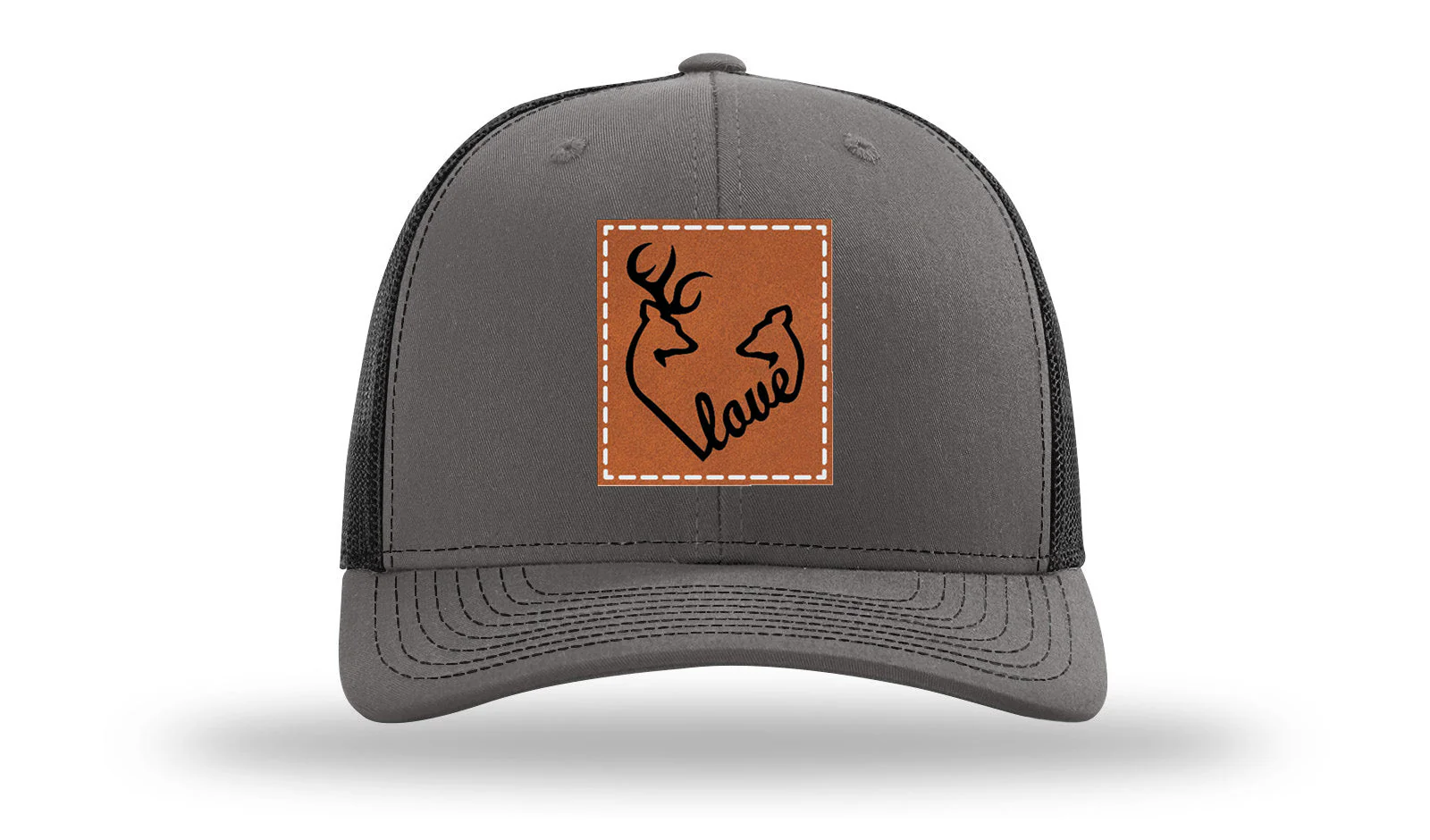 Buck Doe Love Leather Patch Richardson 112 Hat - Image 11