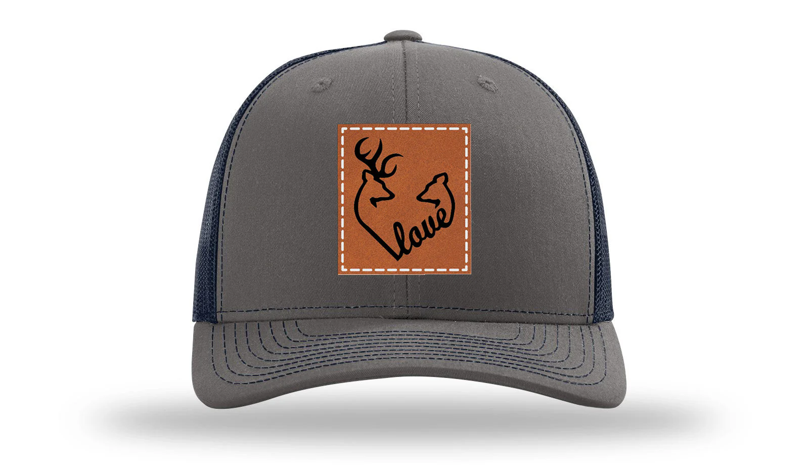 Buck Doe Love Leather Patch Richardson 112 Hat - Image 13