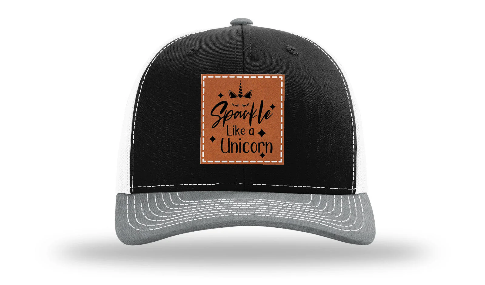 Sparkle Like A Unicorn Leather Patch Richardson 112 Hat - Image 33