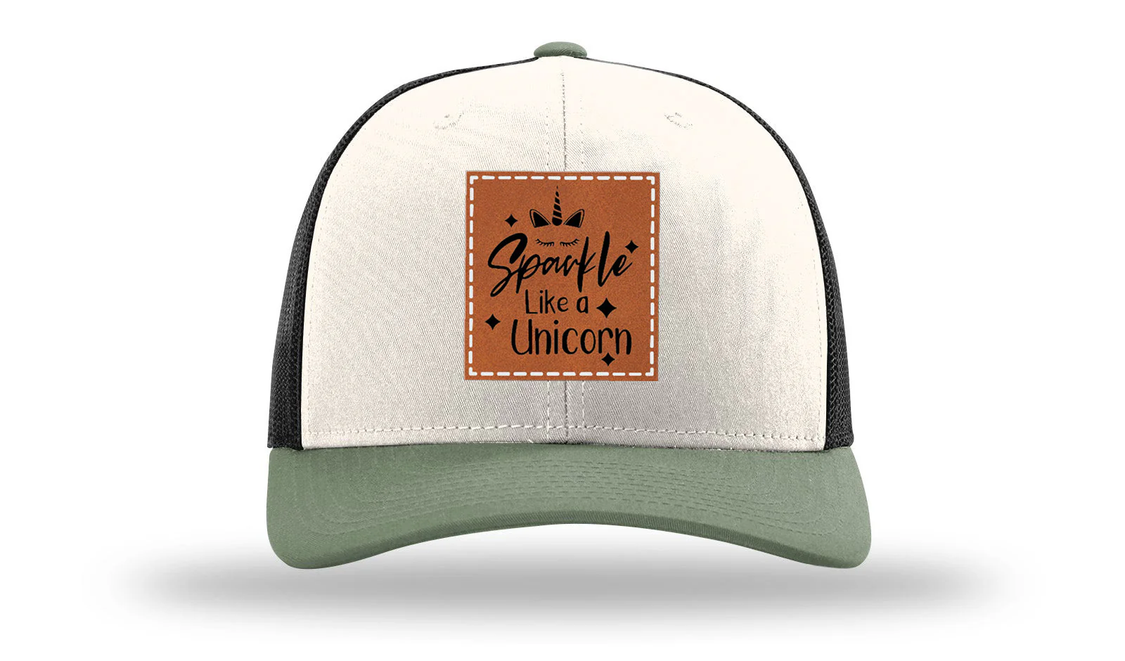 Sparkle Like A Unicorn Leather Patch Richardson 112 Hat - Image 35