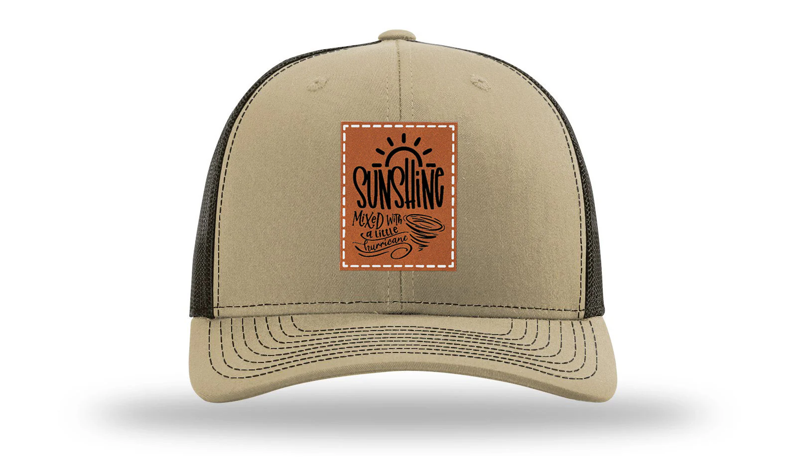 Sunshine Mixed With a Hurricane Leather Patch Richardson 112 Hat - Image 24