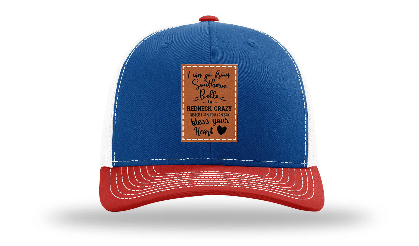 Southern Belle To Redneck Crazy Leather Patch Richardson 112 Hat - Image 42