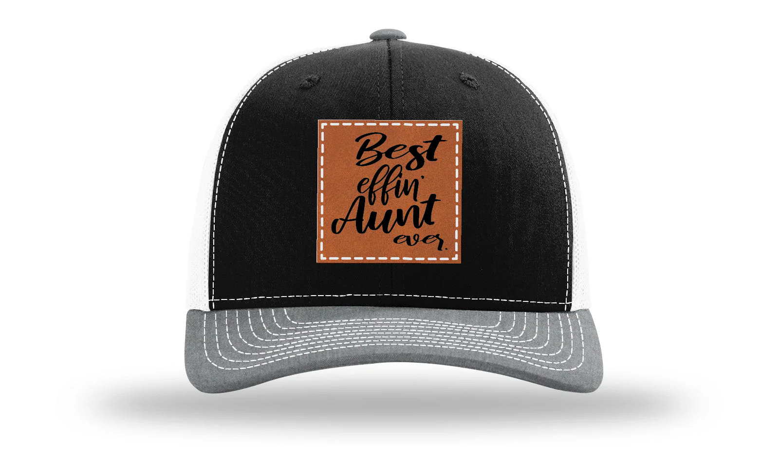 Best Effin Aunt Ever Leather Patch Richardson 112 Hat - Image 32