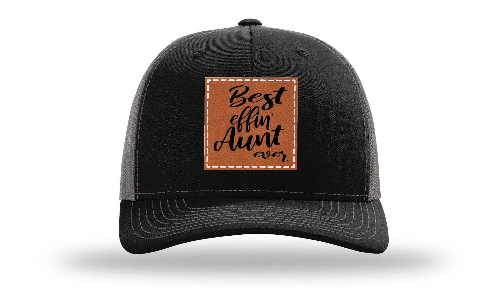 Best Effin Aunt Ever Leather Patch Richardson 112 Hat - Image 6