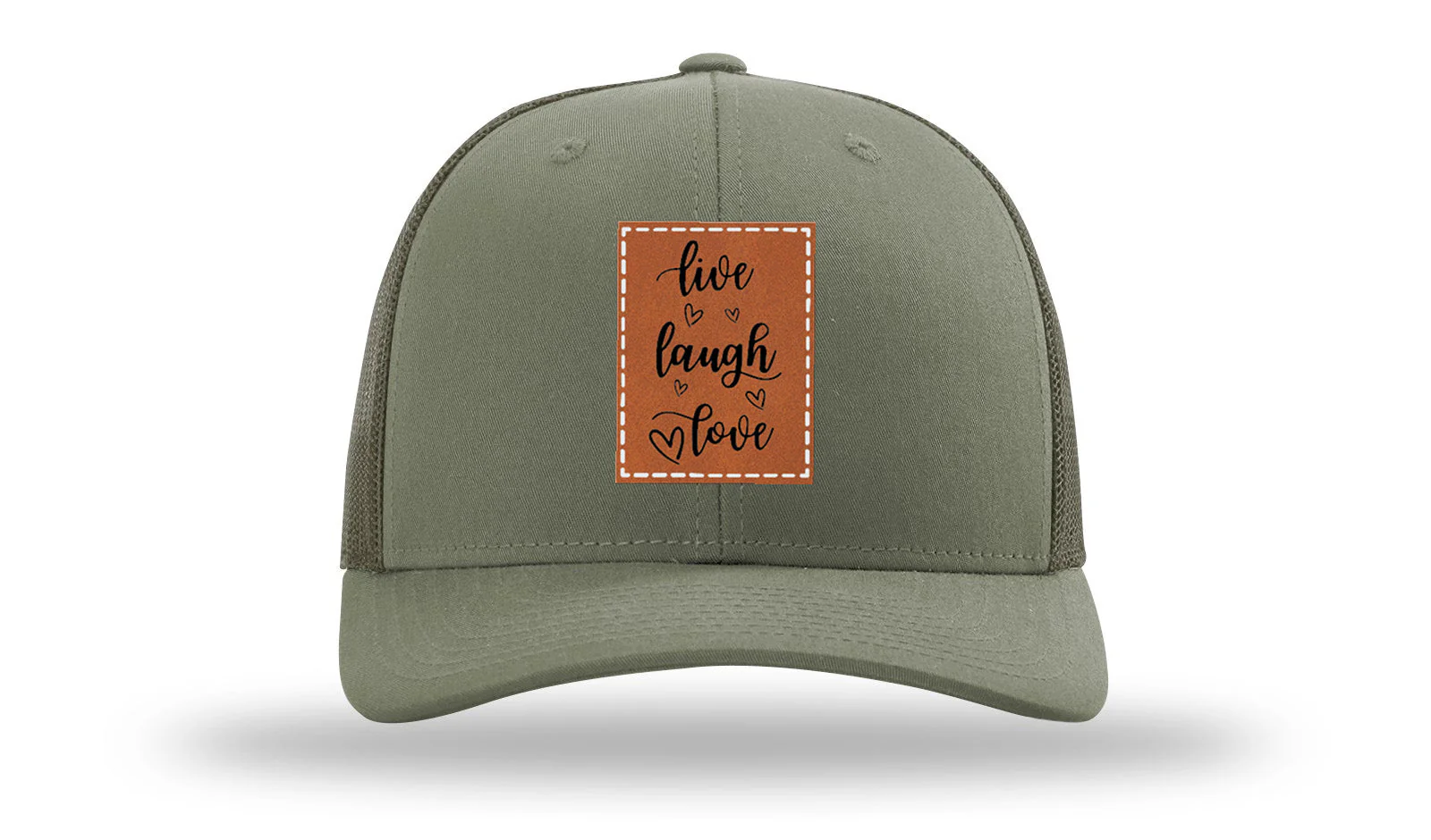 Live Laugh Love Leather Patch Richardson 112 Hat - Image 3