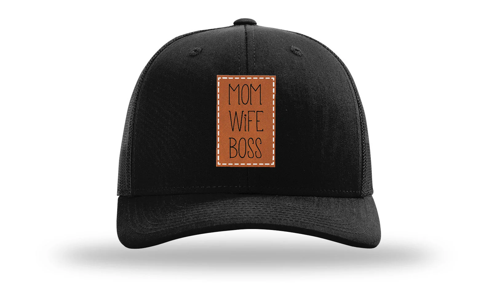 Mom Wife Boss Leather Patch Richardson 112 Hat
