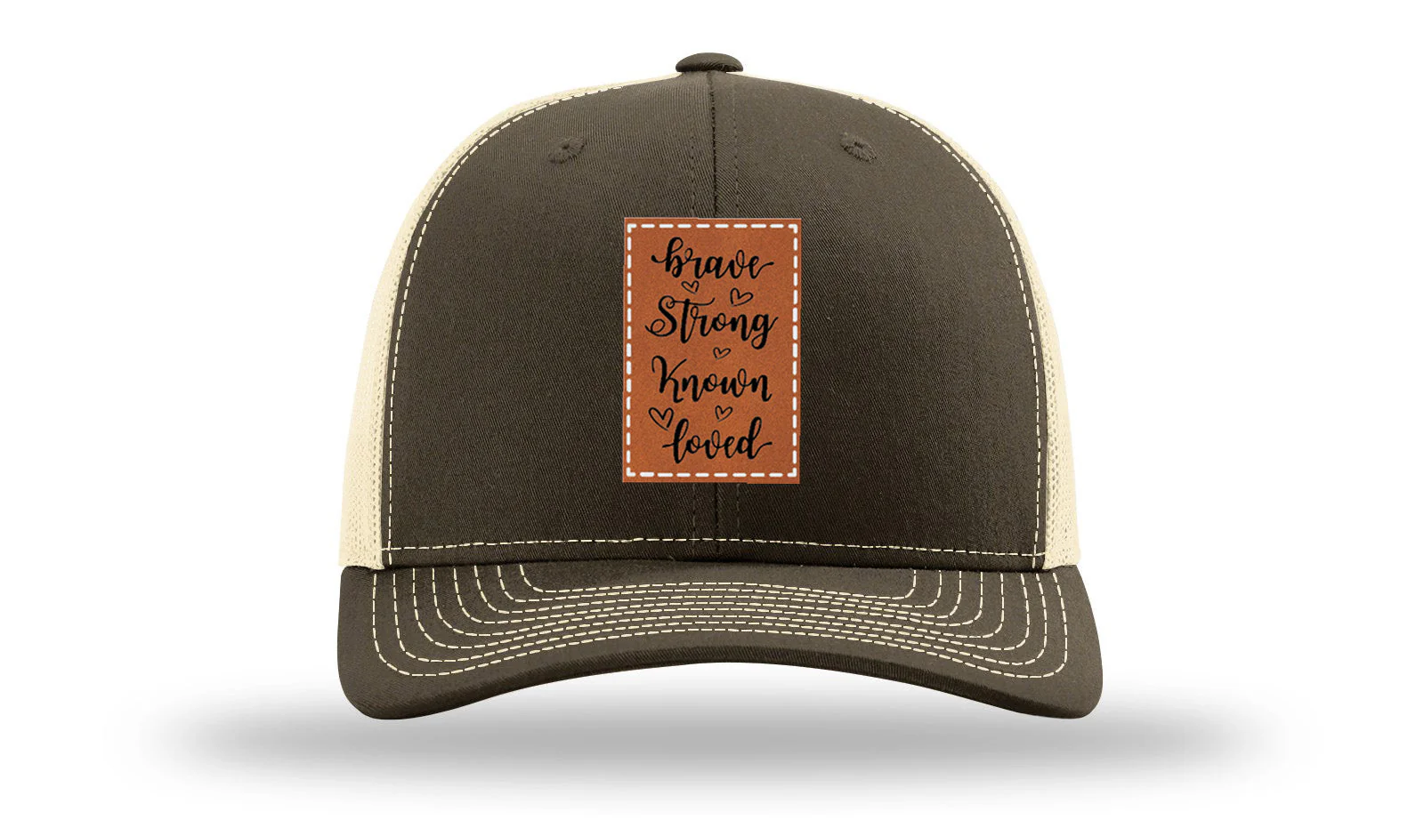 Brave Strong Known Loved Leather Patch Richardson 112 Hat - Image 17
