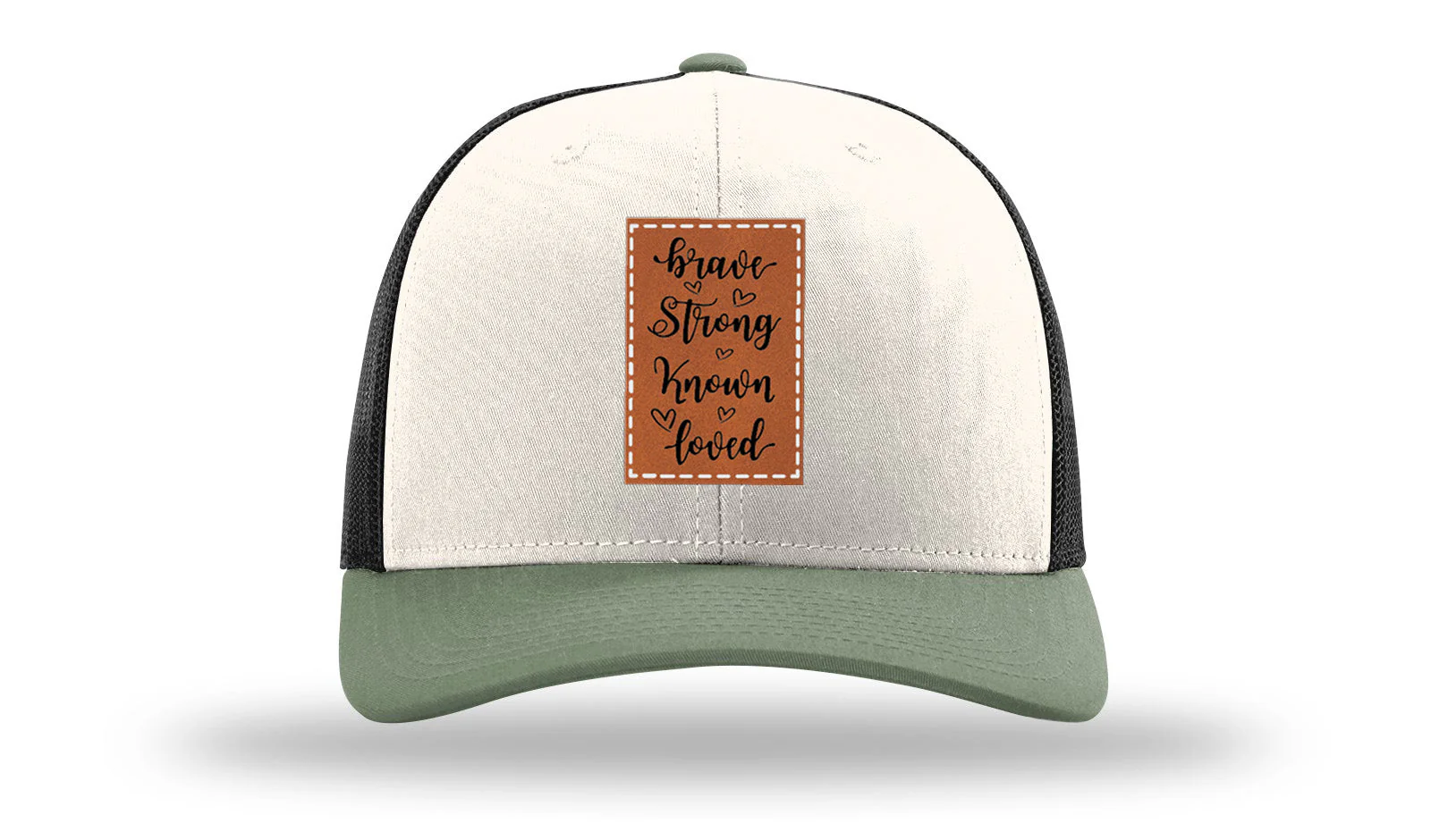 Brave Strong Known Loved Leather Patch Richardson 112 Hat - Image 35