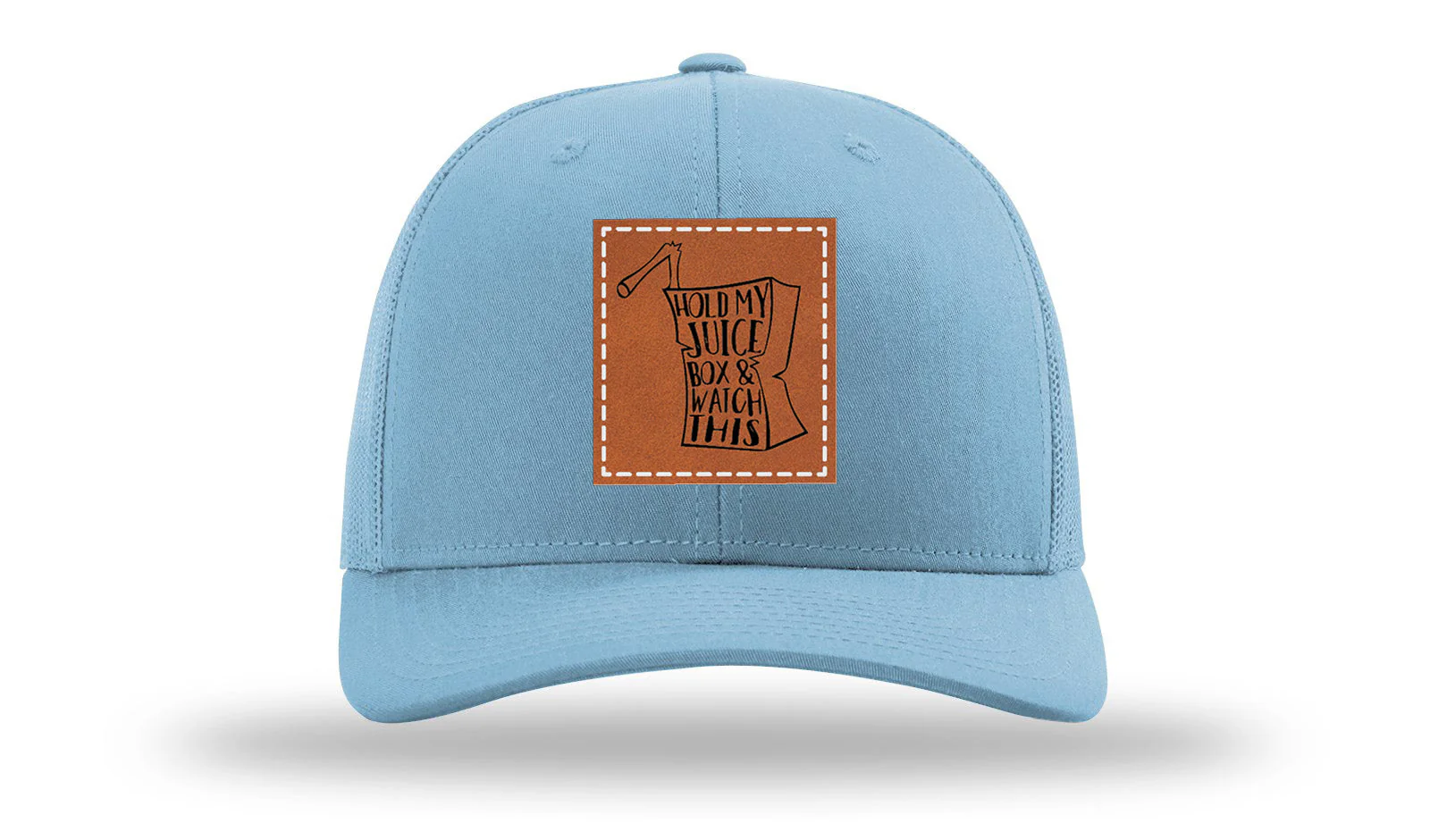 Hold My Juice Box Leather Patch Richardson 112 Hat - Image 2
