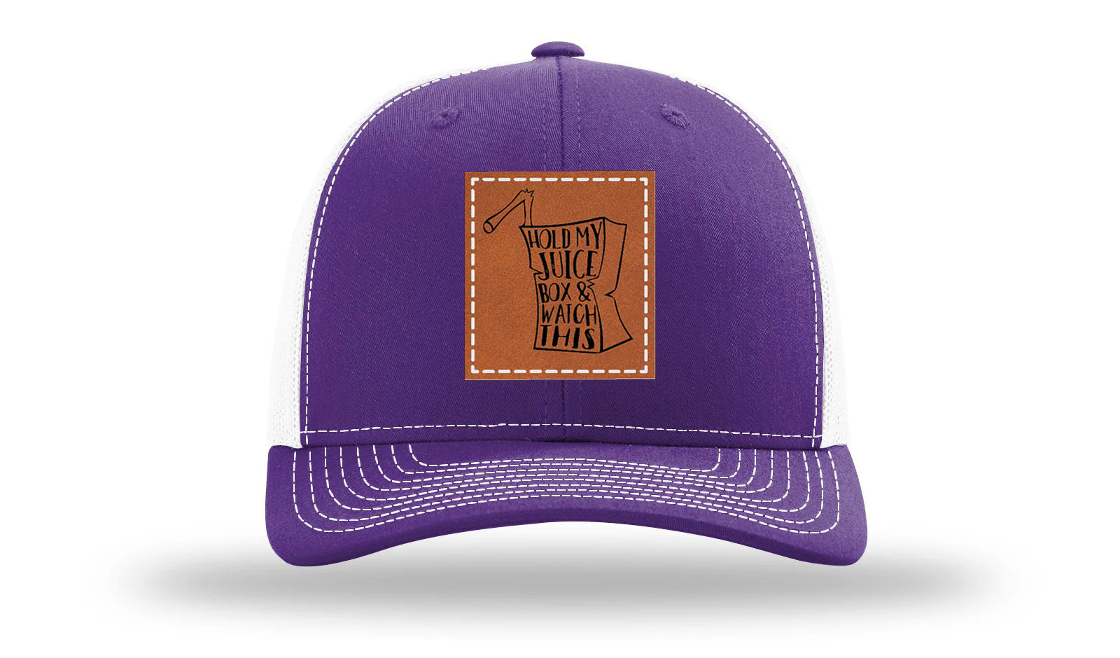 Hold My Juice Box Leather Patch Richardson 112 Hat - Image 30