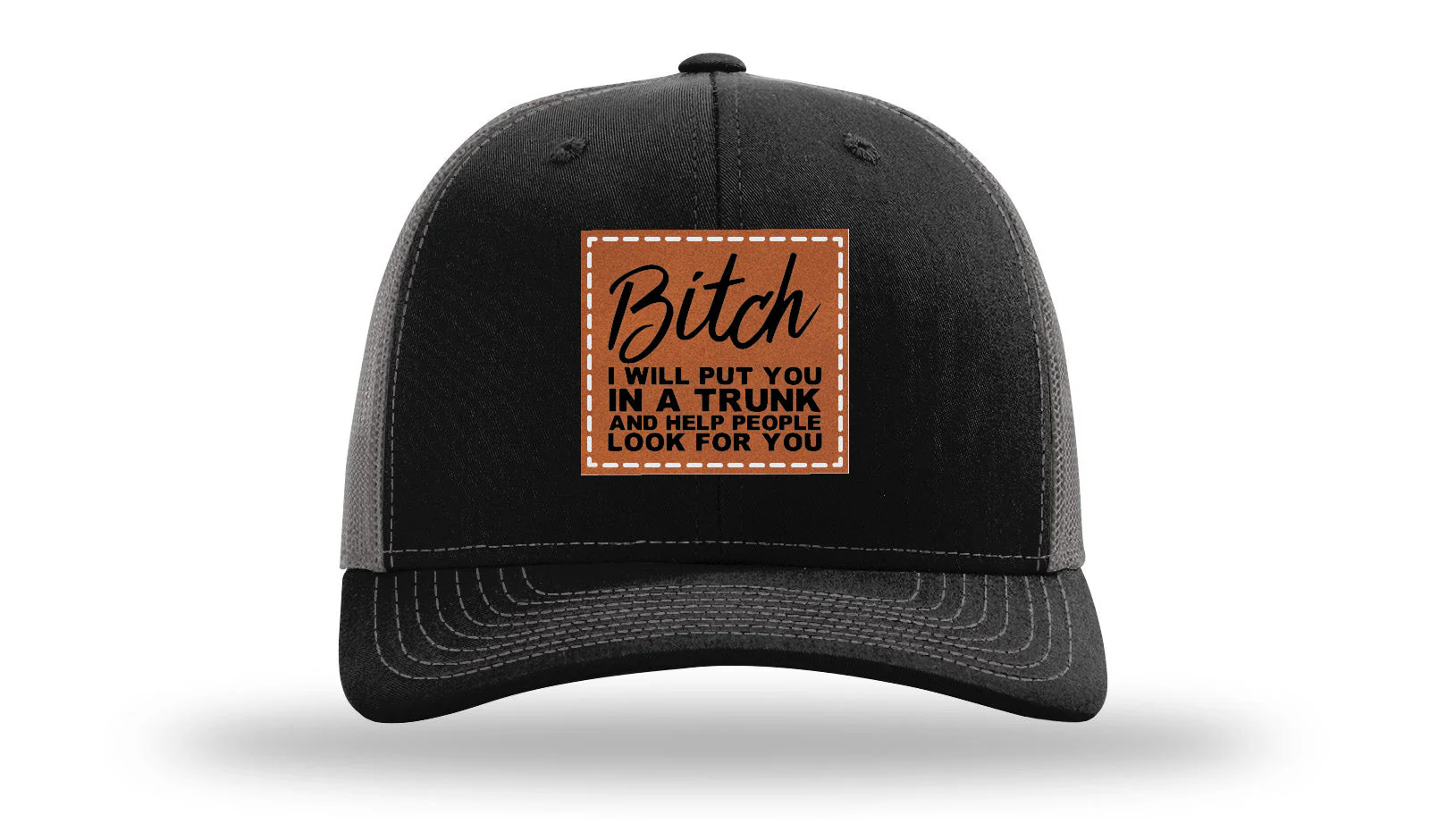 Put You In A Trunk Leather Patch Richardson 112 Hat - Image 6