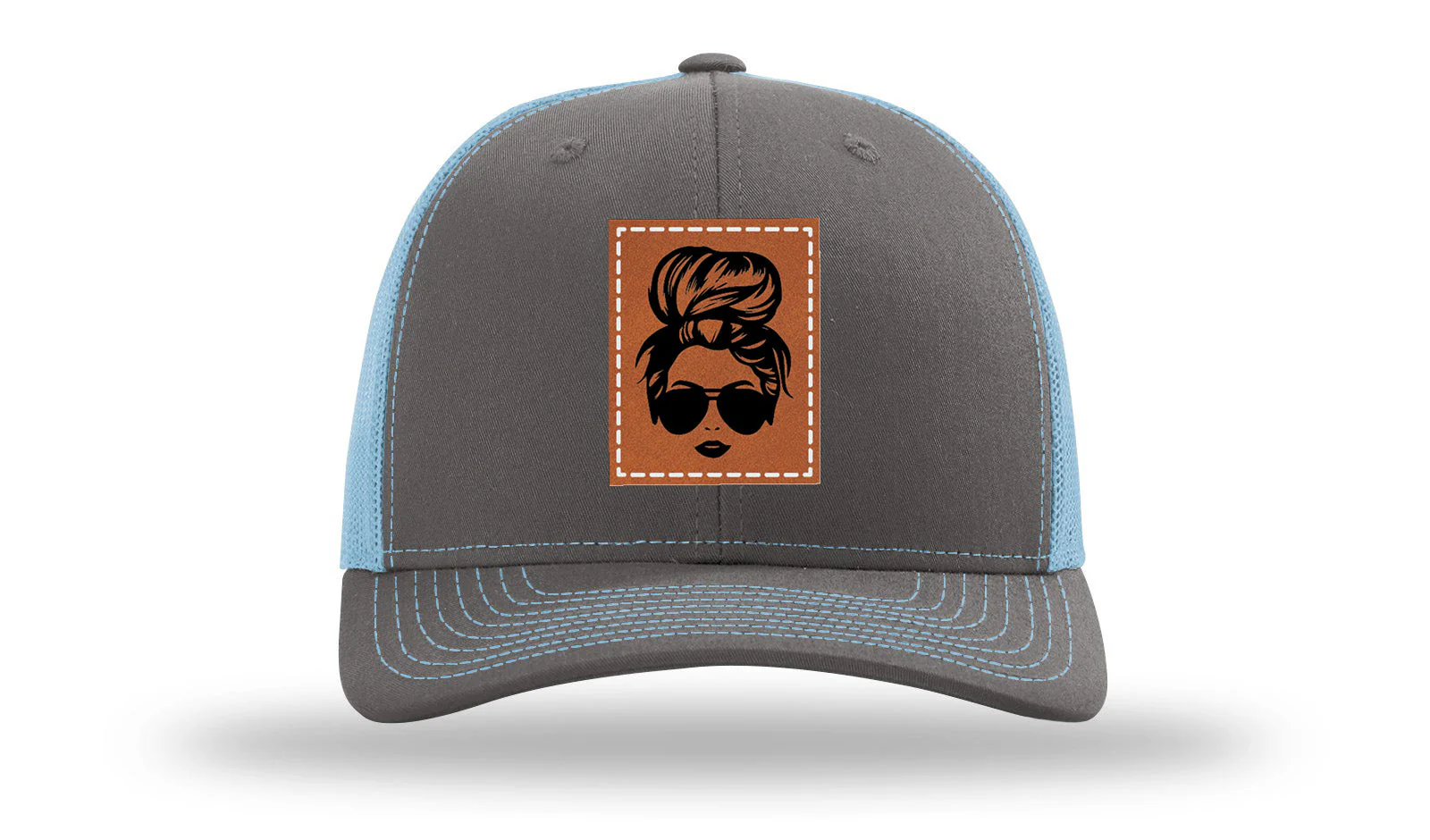 Hair Bun Leather Patch Richardson 112 Hat - Image 12