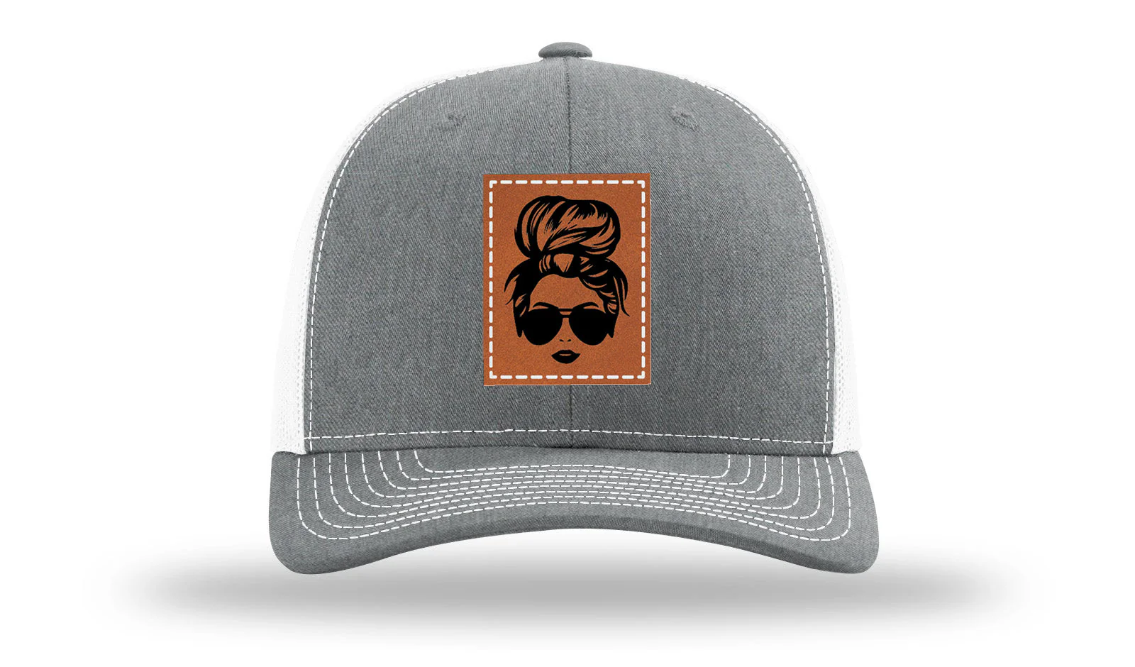Hair Bun Leather Patch Richardson 112 Hat - Image 21