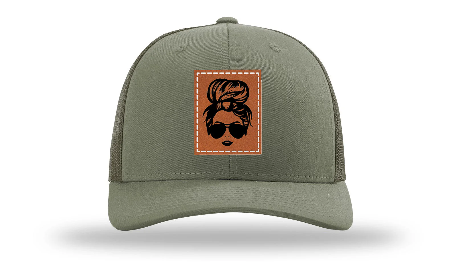 Hair Bun Leather Patch Richardson 112 Hat - Image 3