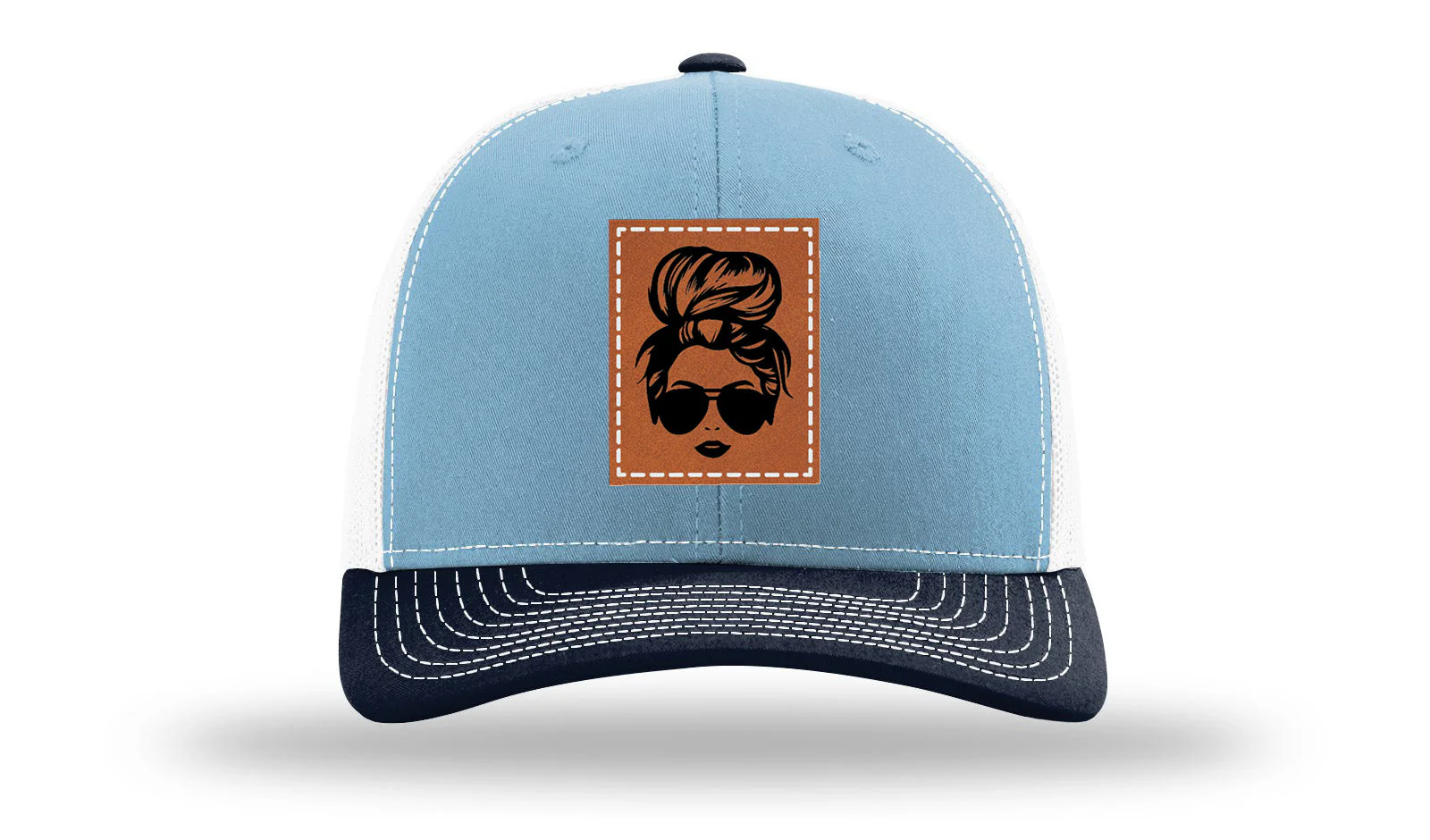 Hair Bun Leather Patch Richardson 112 Hat - Image 34