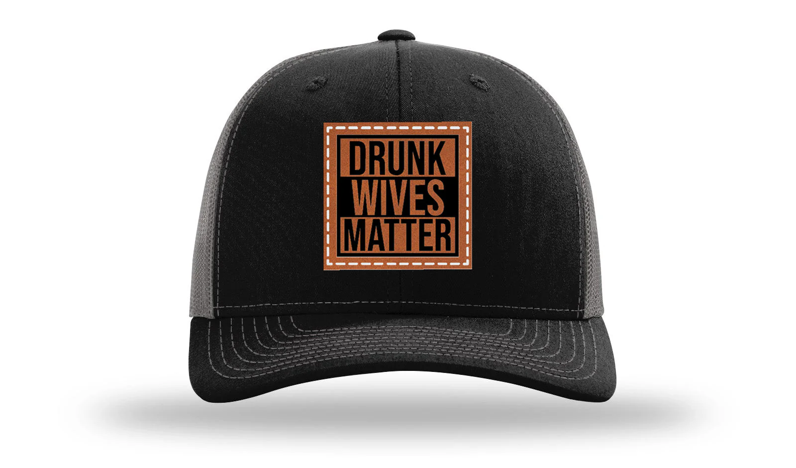 Drunk Wives Matter Leather Patch Richardson 112 Hat - Image 6
