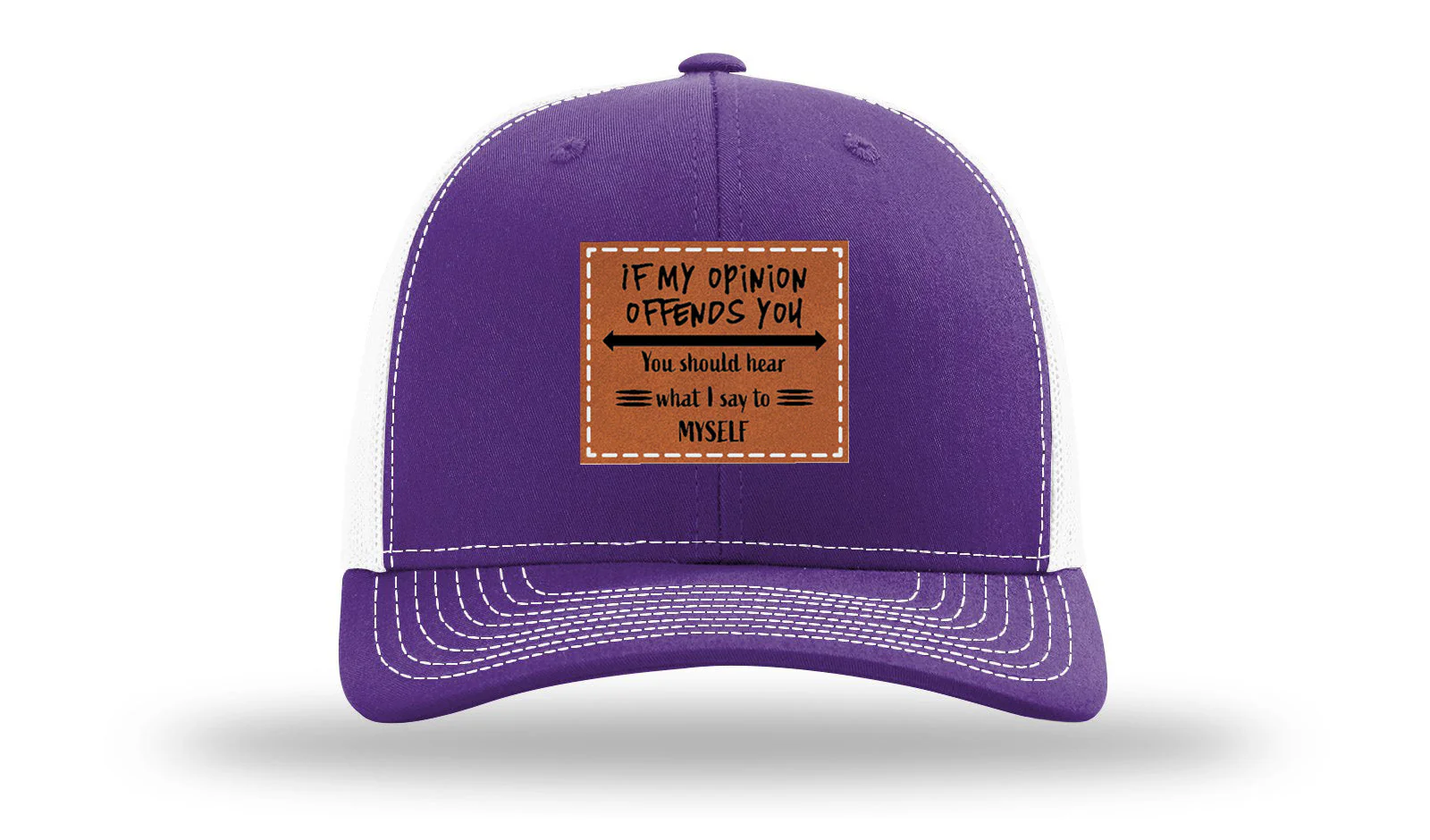 If My opinion Offends You Leather Patch Richardson 112 Hat - Image 30
