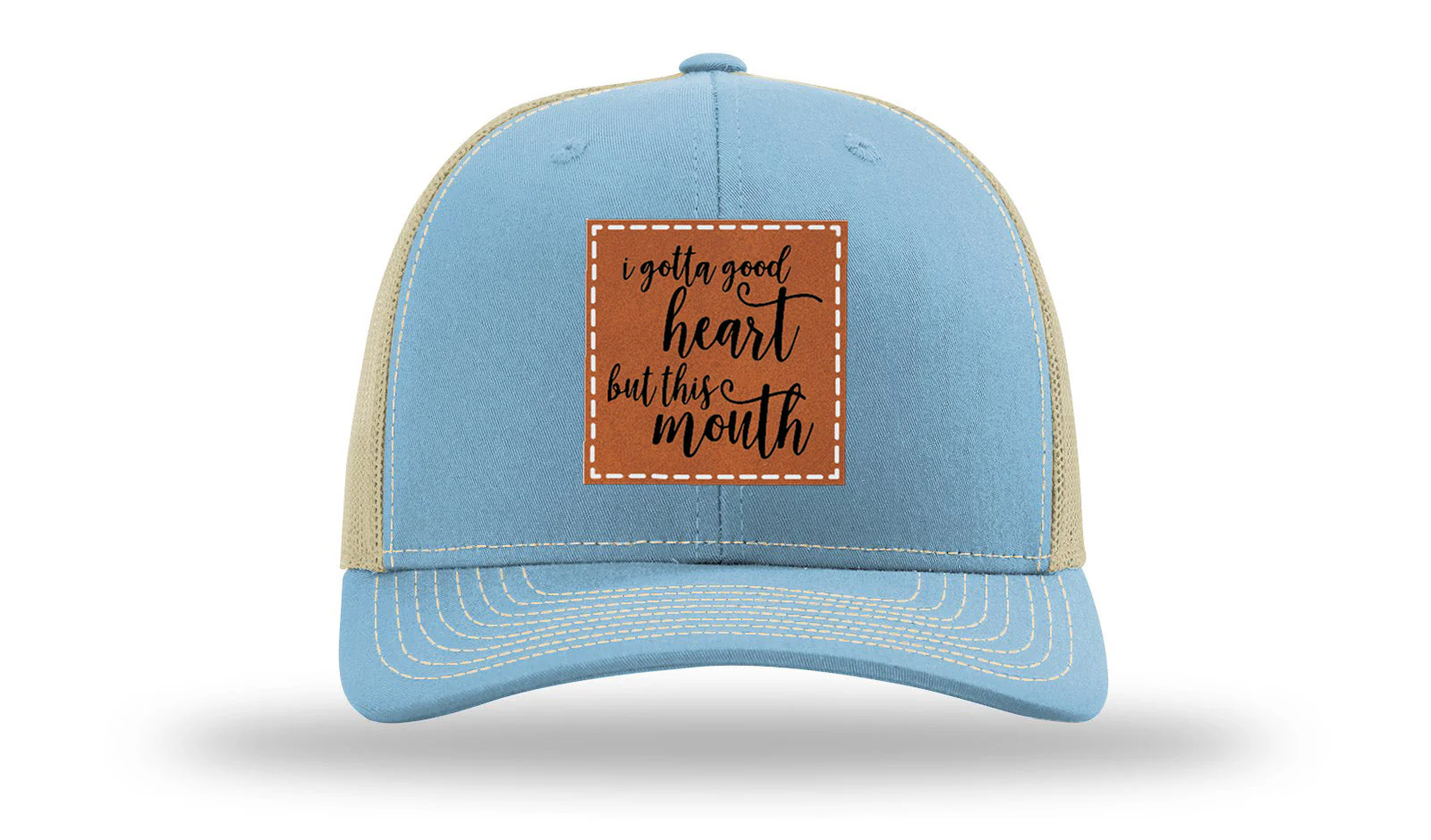 I Gotta Good Heart Leather Patch Richardson 112 Hat - Image 17